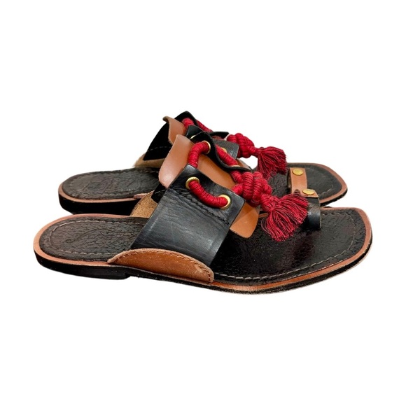 Free People Black and Brown Sandals - Picture 3 of 9